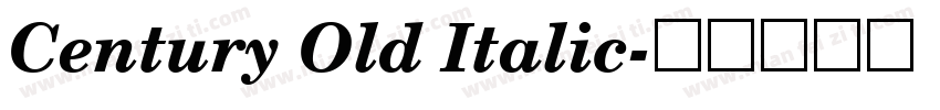 Century Old Italic字体转换